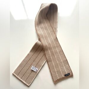 Calvin Klein Brown Tan Neutral Acrylic Knit Scarf One Size